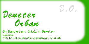demeter orban business card
